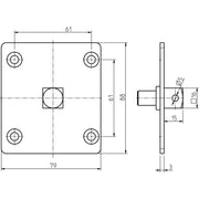 DELTA DORE - Zubehör/Ersatzteile für Tor-/Rollladenantriebe Adapter 4016-LHK f.Handk. 16er 4-kant