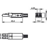 Telegärtner - LWL-Steckverbinder STX LC-D Steckereinsatz 100021188 SM