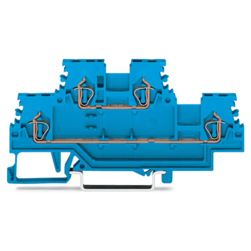 WAGO - Durchgangs-Reihenklemme Doppelstockklemme 279-504 N/N,blau − 50 Stück