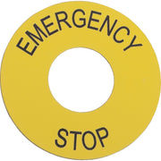 Schneider Electric - Bezeichnungsschild für Befehlsgeräte Emergency Stop ZB2BY9330 60/22 − 10 Stück
