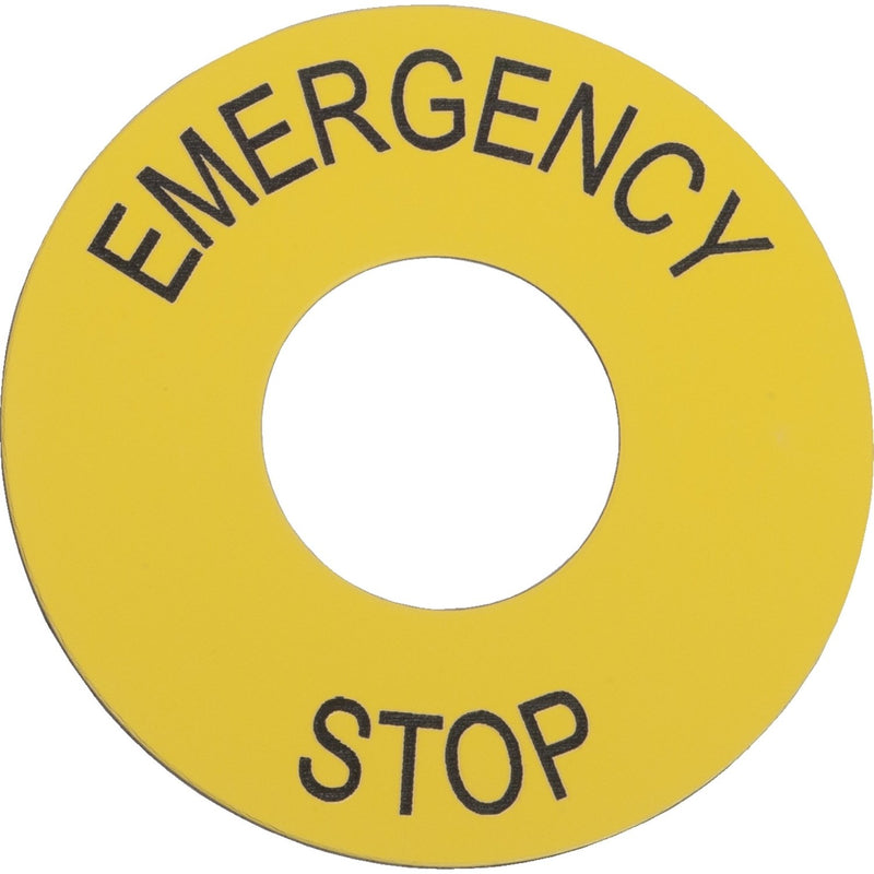 Schneider Electric - Bezeichnungsschild für Befehlsgeräte Emergency Stop ZB2BY9330 60/22 − 10 Stück