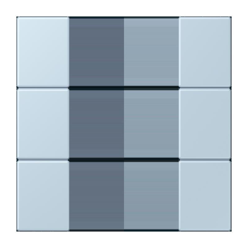 Jung - Abdeckung/Bedienelement für Installationsschalterprogramme Tastensatz 3fach LC 503 TSA 208 outremerclair
