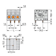 WAGO - Leiterplattenklemme 2626-1109/020-000 6mm² − 35 Stück
