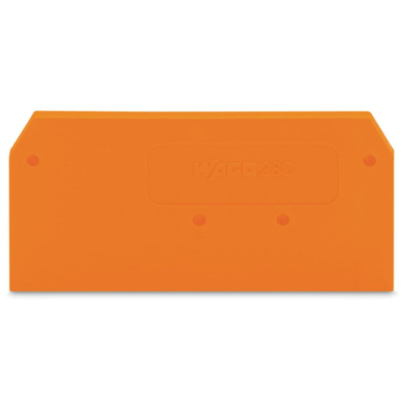 WAGO - Abschluss- und Zwischenplatte für Reihenklemme Abschlußplatte 280-309 2,5mm orange