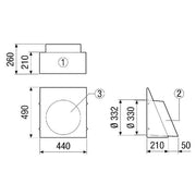 Maico - Zubehör/Ersatzteile für Ventilatoren Wandstutzen KW-FL 31/2E