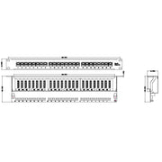 EFB-Elektronik - Patchpanel Kupfer Patchpanel 24xRJ45 1HE 37666.1M Cat.6A,RAL7035 grau