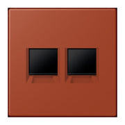 Jung - Einsatz/Abdeckung für Kommunikationstechnik Abdeckung (gerastet) LC 1969-2 WE 232 locre rouge (32110)