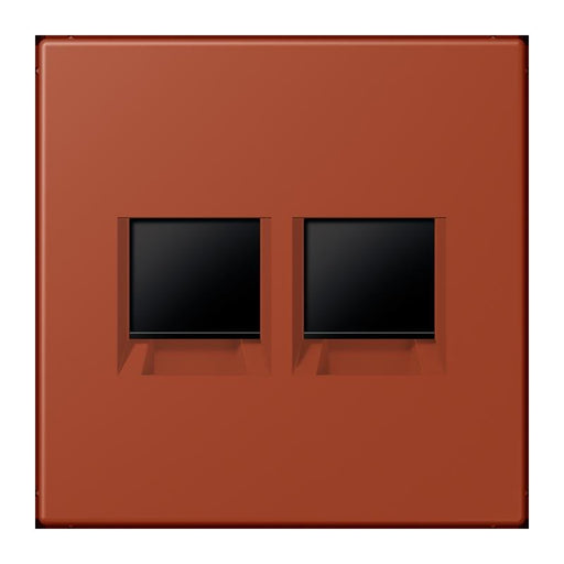 Jung - Einsatz/Abdeckung für Kommunikationstechnik Abdeckung (gerastet) LC 1969-2 WE 232 locre rouge (32110)