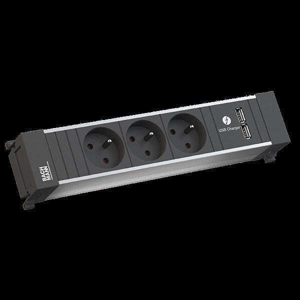Bachmann - Mehrfachsteckdose Einbausteckdose 9.161.227 3xUTE 1xUSB Ch
