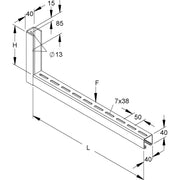 Niedax - Ausleger für Kabeltragsystem Ausleger KTC 600