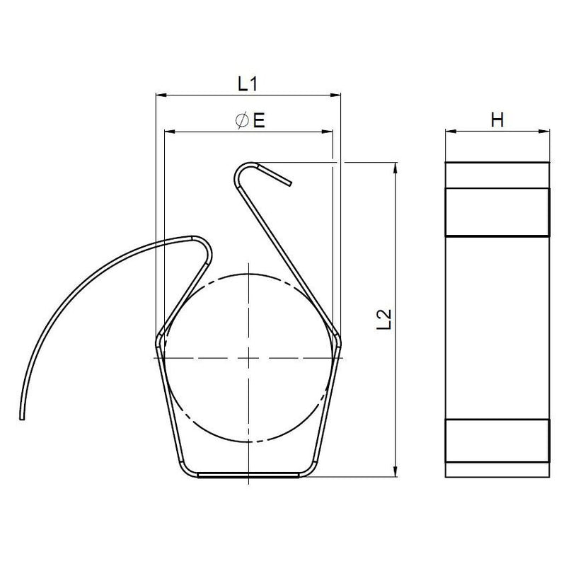 Jacob - Komponente für Erdung/Potentialausgleich (Schaltschrank) Kontaktfeder M20 B201-1020-01 − 10 Stück