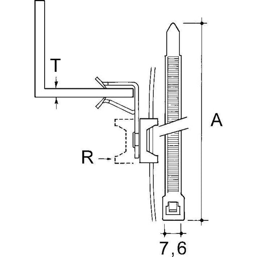 Niedax - Befestigungsklammer EKLIPS-Kabelbf. AH1420-CT2 − 25 Stück