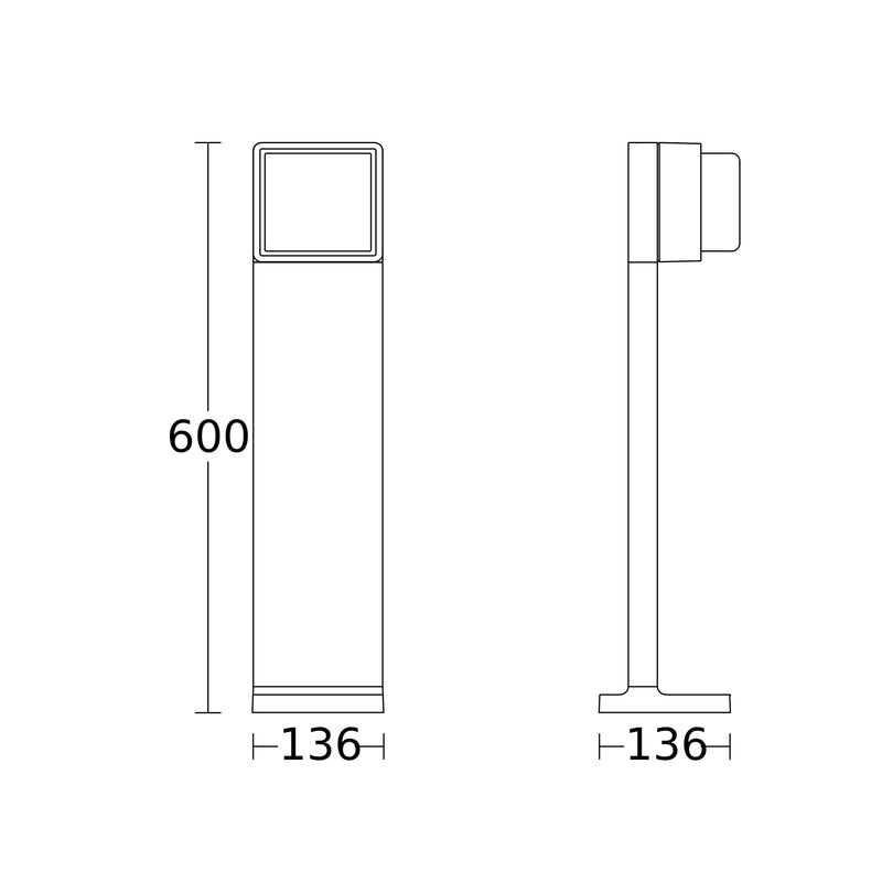 Steinel - Wegeleuchte Sensor-LED-Außenleuchte GL 85-600 SC 3000K 136 x 146 x 600 mm