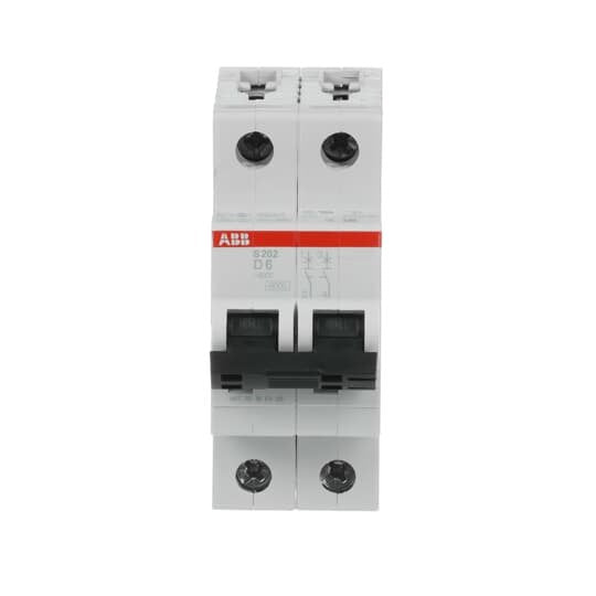 ABB Stotz S&J - Leitungsschutzschalter Sicherungsautomat S202-D6 6 kA, 6 A, 2P