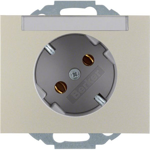 Berker - Steckdose SCHUKO-Steckdose eds/lack 47287104 45Gr.m.Beschr.-feld
