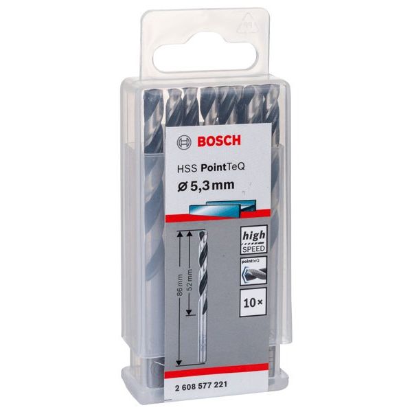Bosch - Bohrer Metallspiralbohrer HSS 2608577221 PointTeQ DIN 338 5,3