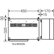 Hensel - Dose, Gehäuse für Montage auf der Wand/Decke PV-GAK, m. ÜSE u.Sicherung Mi PV 3321 6xPV-String auf 1xWR