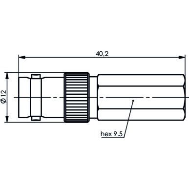 Telegärtner - Koax-Steckverbinder BNC-Kabelbuchse Twist-On 100023539 G2 (RG-59 B/U)