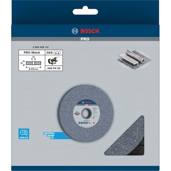 Bosch - Trenn-/Schleifscheibe PRO Metal Schleifscheibe, 2608600112 200 x 25 x 32 mm G60