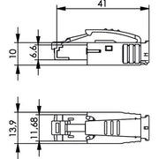 Telegärtner - Modularer Steckverbinder STX IP20 RJ45-Stecker 100007451 AWG24-27 Cat6, sw − 10 Stück