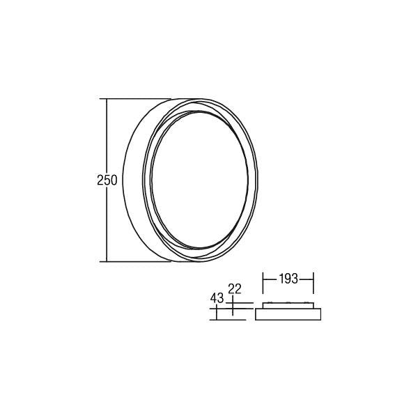 Brumberg Leuchten - Decken-/Wandleuchte LED-Wandleuchte 60107183 830, schwarz, IP54