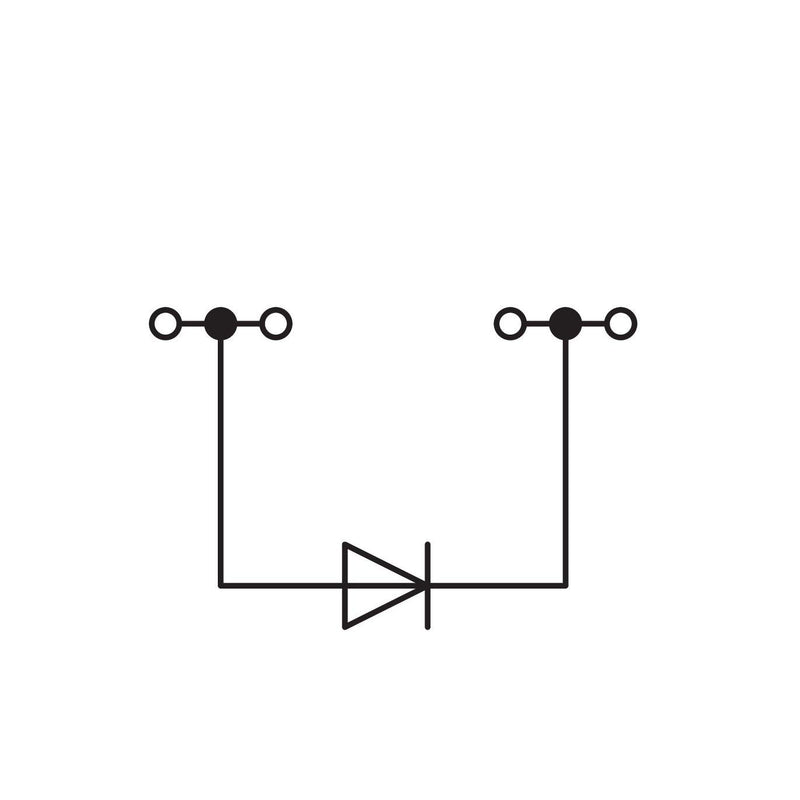 WAGO - Bauelement-Reihenklemme 4-Leiter-FV-Diodenklemme 280-655/281-410 mit Diode − 100 Stück