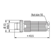 WAGO - Zubehör/Ersatzteile für Steuerungen Konfekt. Steckverbinder 3p 756-9102/030-000 M8 St axial