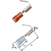 Elpress - Rund-/Flachsteckverbindung Isolierte Verbinder KA1507FLSH-PB − 100 Stück