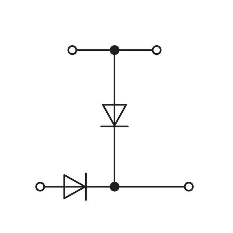 WAGO - Bauelement-Reihenklemme Doppelstock-Diodenklemme 280-941/281-492 2,5qmm − 50 Stück