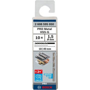 Bosch - Bohrer PRO Metal HSS-G 2608595050 Spiralbohrer 1,5 x