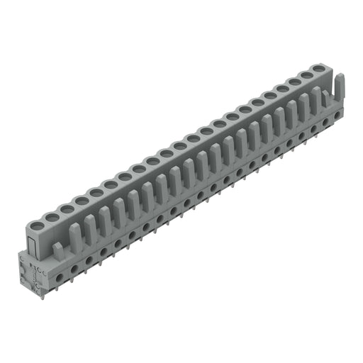 WAGO - Leiterplattensteckverbinder THT-Federleiste gerade 232-152 Rastermaß 5mm,grau − 10 Stück