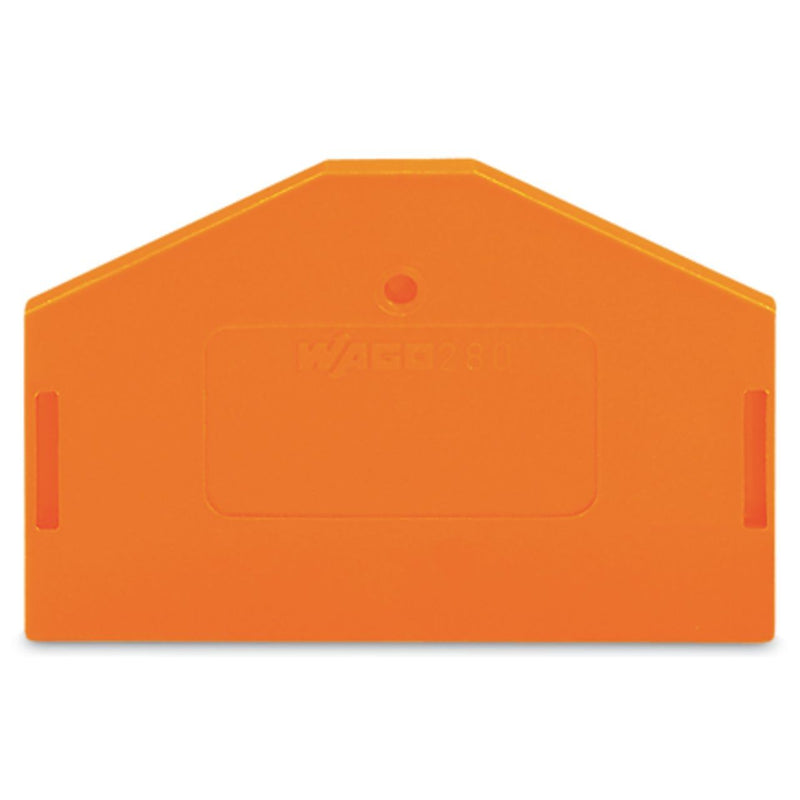 WAGO - Abschluss- und Zwischenplatte für Reihenklemme Abschlußplatte 280-313 2,5mm orange