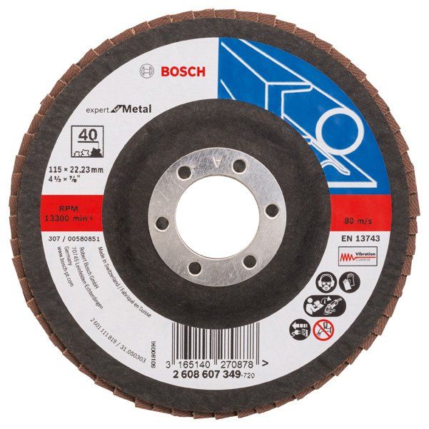 Bosch - Trenn-/Schleifscheibe Fächerschleifscheibe X551 2608607349 Expert for Metal
