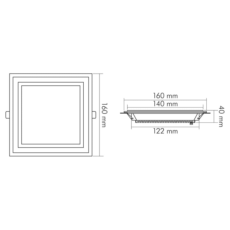 Nobile - Decken-/Wandleuchte LED-Glas-Panel 1560906147 SCCT, 350mA