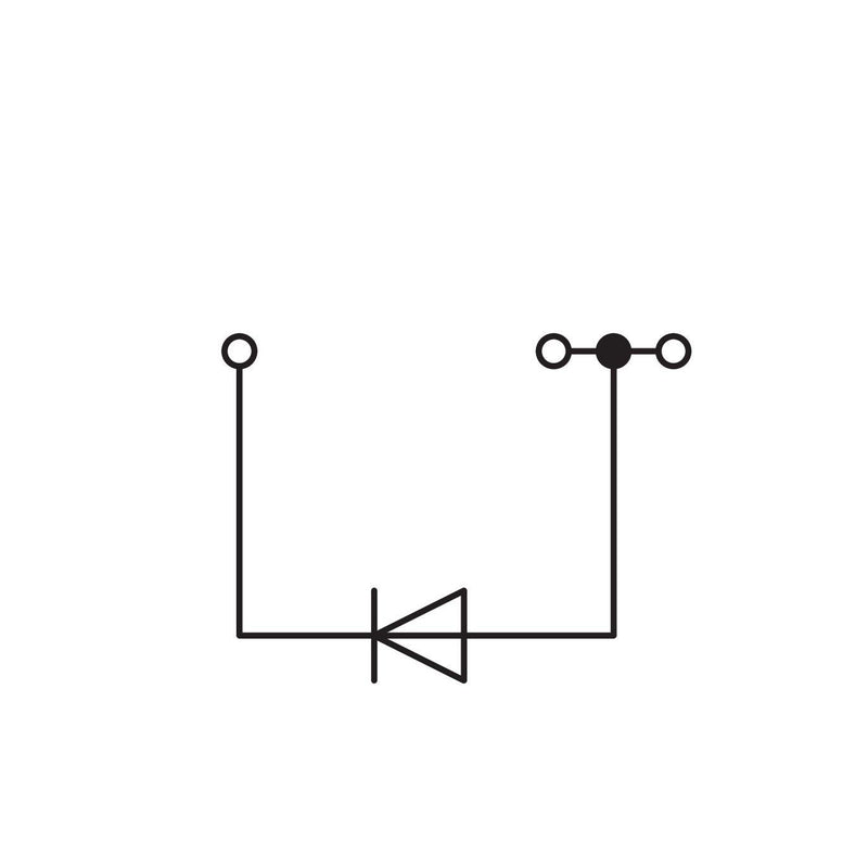 WAGO - Bauelement-Reihenklemme Diodenklemme 280-673/281-411 0,08-2,5mmq grau − 100 Stück