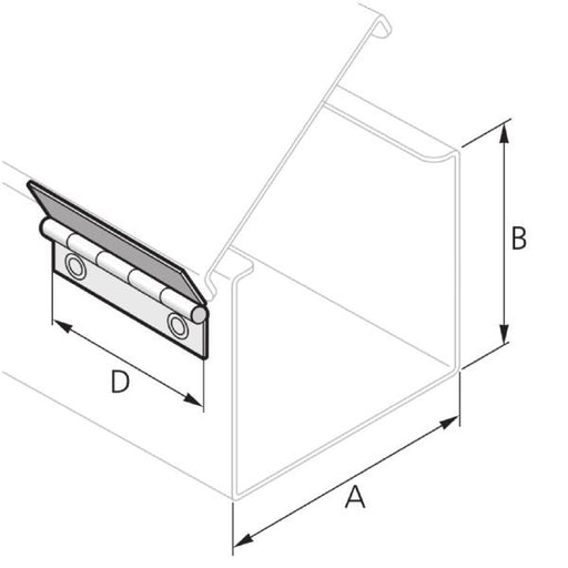 Pflitsch - Oberteil für Leitungsführungskanal Deckelscharnier DS 60 S 60mm verzinkt − 25 Stück by Pflitsch
