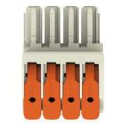 WAGO - Ein- und mehrpolige Klemmenleiste 1-Leiter-Federleiste 831-1104/000-004 Push-in CAGECLAMP,sw − 24 Stück