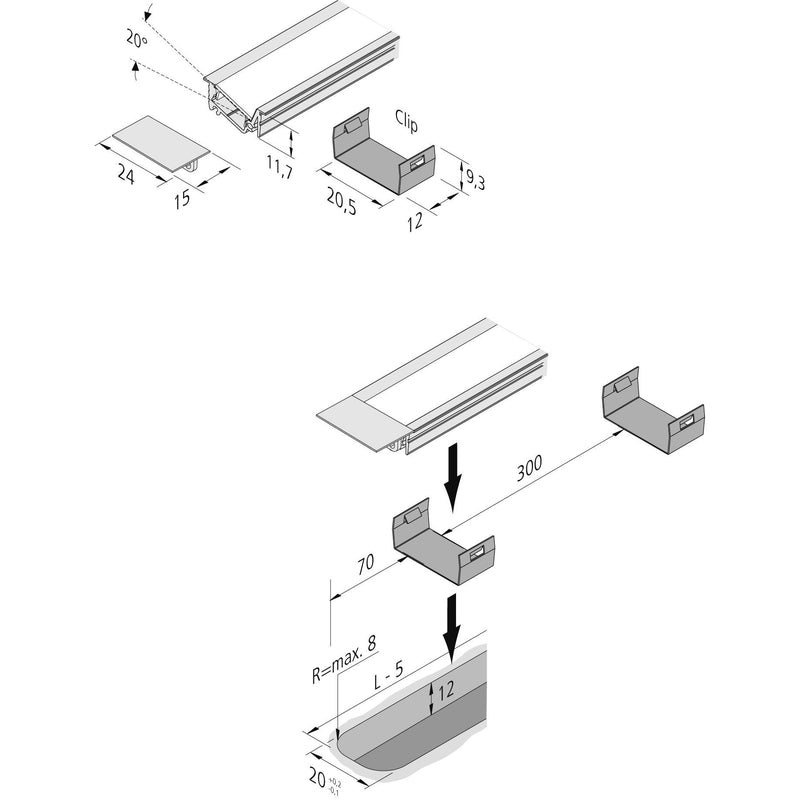 Hera - Mechanisches Zubehör/Ersatzteile für Leuchten Stirndeckel 2er Set 61500034038