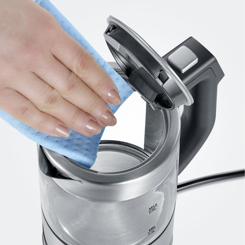Severin - Wasserkocher Glas-Wasserkocher WK 3458eds-geb/sw 0,5L,40-100Grad