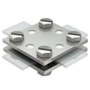 OBO Bettermann - Verbinder für Blitzschutz Kreuzverbinder 256 A-DIN 30 V4A 30mm − 10 Stück