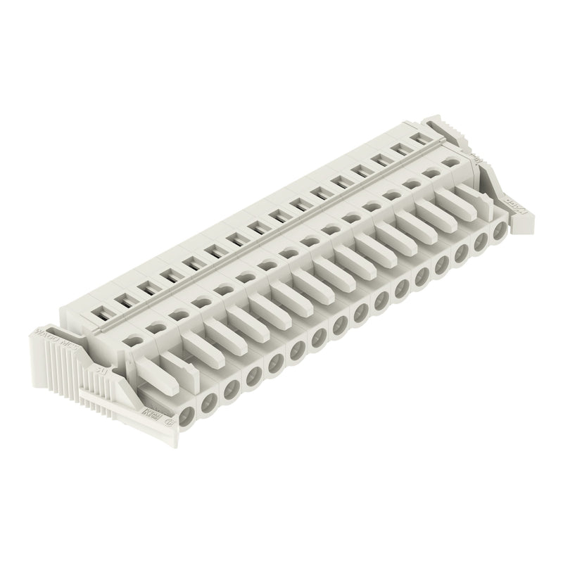 WAGO - Kabelsteckverbinder für Leiterplattensteckverbinder 1-Leiter-Federleiste 721-116/008-000/037- CAGECLAMP 2,5mm²,lgr − 10 Stück