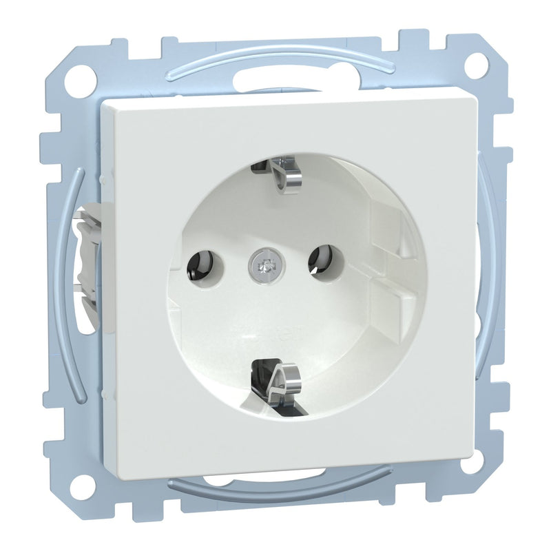 Merten - Steckdose SCHUKO-Steckdose aws/gl MEG2401-0325 Schraub-Liftklemme