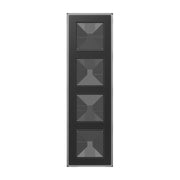 Jung - Abdeckrahmen Glasrahmen 4fach AV 584 GLM SW schwarz (Glas)