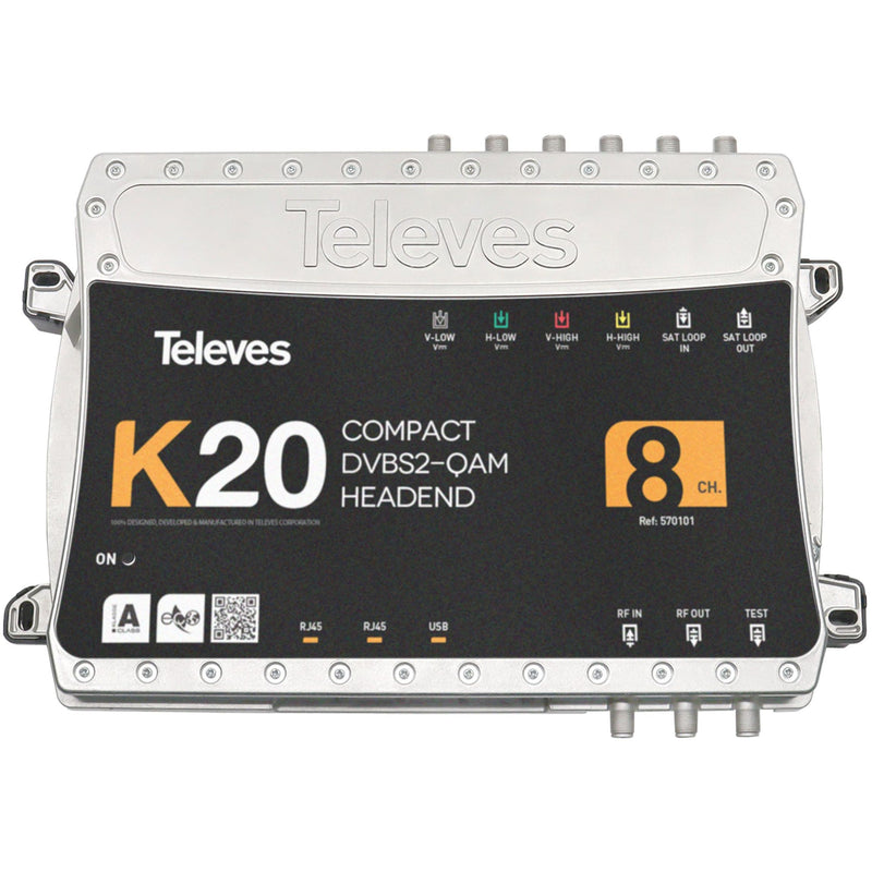 Televes - Kompakt-Kopfstelle Kompaktkopfstelle K20-8 8 Tr. DVB-S2 in QAM