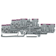 WAGO - Durchgangs-Reihenklemme 4-Leiter4PinDoppelstockkl. 870-138 2,5 mm²,grau − 40 Stück