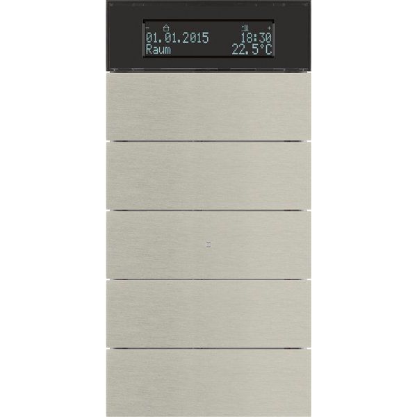 Berker - Bussystem-Mehrfach Bediengerät Tastsensor 75665593 Edelstahlm.Raumtem