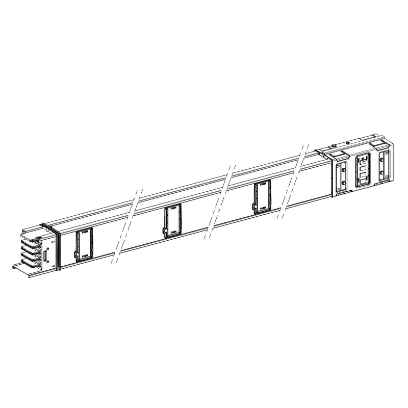 Schneider Electric - Schienenverteilereinheit Verteilerstreckenstück KSA800ED4306 gerade, 3m, 800A