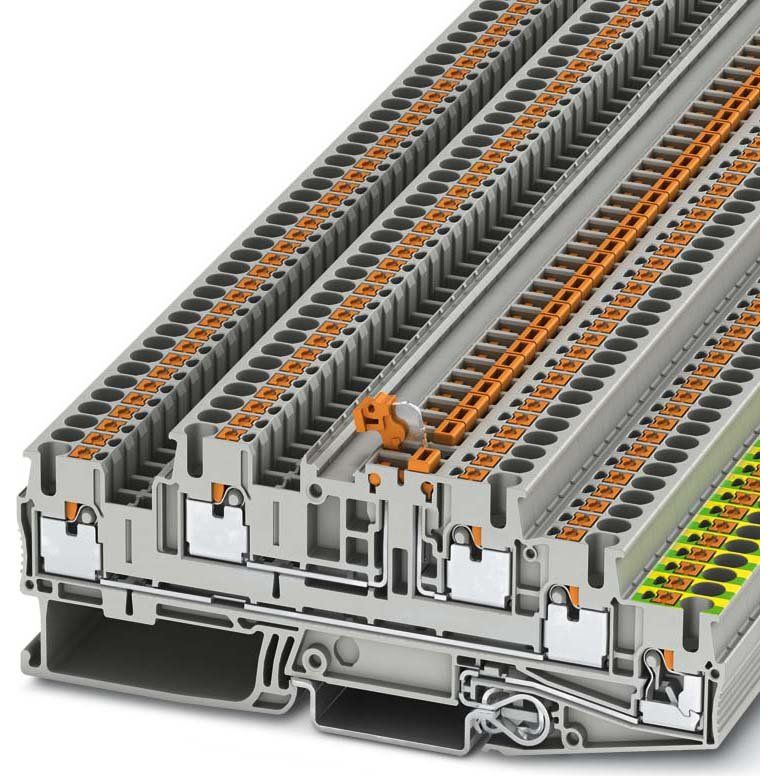 Phoenix Contact - Installations-Etagenklemme PTB 2,5-PE/L/MT 0,14-4qmm, grau − 50 Stück
