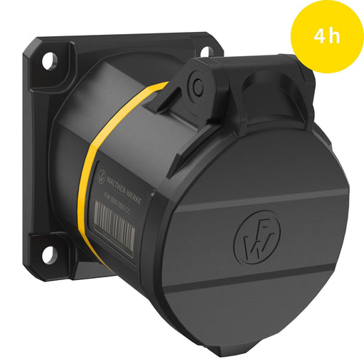 Walther Werke - CEE-Anbausteckdose (IEC 60309) CEE NEO Anbaudose schräg FW511504CC 16A 5P 4h IP54