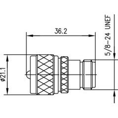 Telegärtner - Koax-Kupplung Adapter UHF-N (M-F) 100024352 UG83B/U (NI)